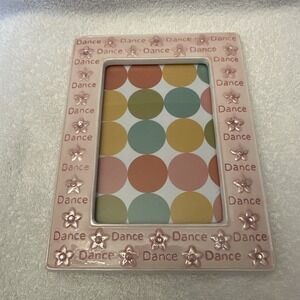 RUSS Dance Picture Frame Ballerina‎ Pink Flowers Spring Recital Ceramic 4x6"